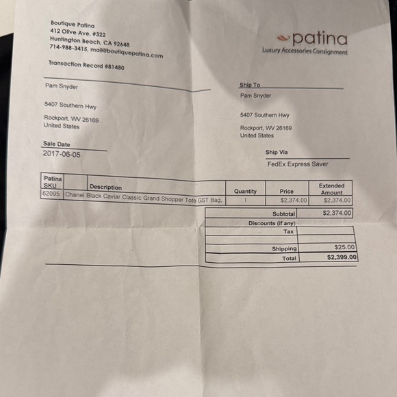 Chanel Black Quilted Leather shopperTote Bag - Picture 6 of 7